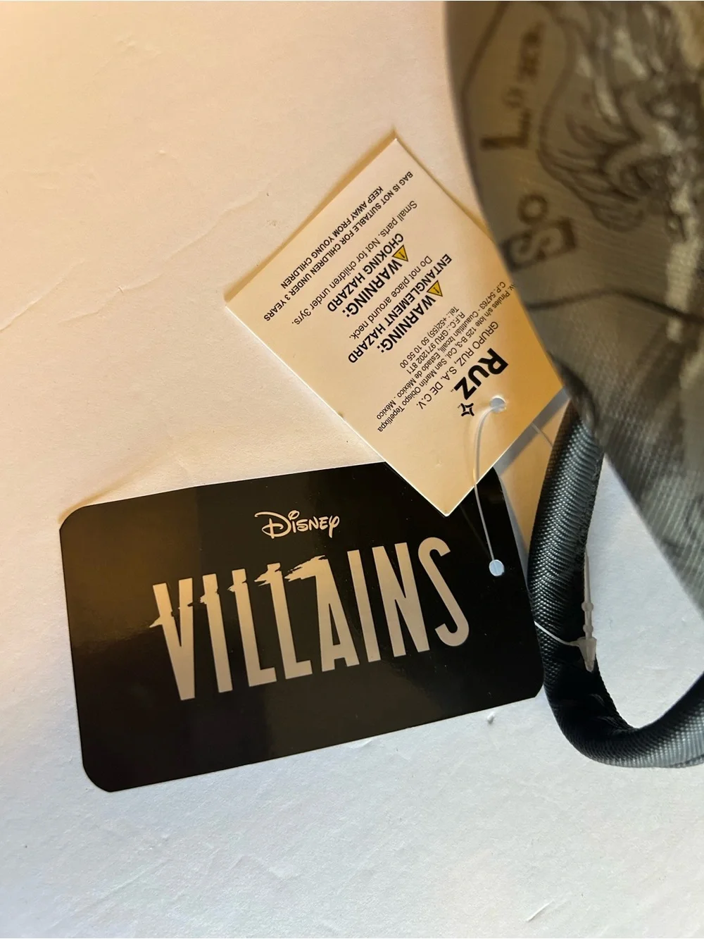 NWT Disney Villains Gray and Black Mini Backpack